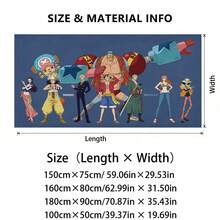 One Piece Beach Towel With Straw Hat Crew Full Cast Print Ultra Soft Beach Towel, Perfect For Pool, Summer Beach And Travel - A - View 5
