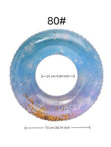1pc Starry Sequin Swimming Ring, For Children And Adults, Water Sports Accessory - Multicolor - View 8