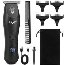 LQT（4件套/3件套/1件套）小型家用男士理容工具套装 - 可充电理发器、胡须修剪器、耳鼻毛修剪器和电动剃须刀，无线多功能理容套装，USB充电，小巧便携，是居家理发、修剪胡须和个人护理的理想之选。男士完美礼物，父亲节佳品。 - 查看 13