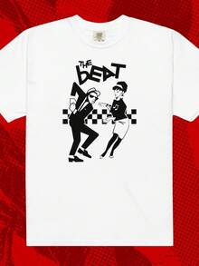 The English Beat Dancers-tröjan |   Ska 2 Tone Specials Madness General Public Selecterhaut sommar, t-shirt, dam-t-shirt, damtopp, sport, festkläder, semesterkläder, utomhuslek, street style, trendigt mode, perfekt för fester och familjesemester, vardagskläder. - Vitt - Visa 7