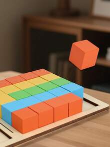 2-Player 3D Building Block Game, Children's Intellectual Desktop Game, Spatial Early Education Thinking Training, Parent-Child Interactive Kindergarten Toy - 查看 8