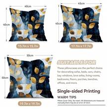 4pcs/Set Geometric Abstract Leaf Pattern Pillow Cover, Single-Sided Printed Cushion Cover, Suitable For Living Room, Bedroom, Home Decor, All Seasons - Multicolor - View 3