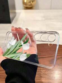 1 Piece Soft Phone Case With Minimalist Tulip And Star Pattern, Compatible With Huawei Honor, , Galaxy A04e/12/A13/A14/A34/A50/A52/A53/A54/S21/S22/S23/S24/S25/S25Ultra/S25FE/S26/S26 PLUS/S26 ULTRA/S26 EDGE, 6A/7A/8A, 12T/13T/15T/15T Pro - 款式 9(1 件) - 查看 3