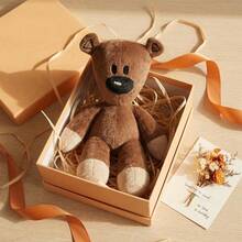 BLUESLEMON Boneka Beruang Teddy Cokelat Lucu 30cm, Boneka Hewan Berisi Serat Poliester Lembut, Sempurna untuk Hadiah Ulang Tahun, Natal, dan Dekorasi Rumah - MultiWarna - View 4