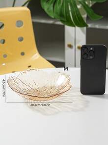 [Petal Flower Shaped Fruit Tray] Elegant 1pc PET Material, Durable And Shatter-Resistant, Flower Design Tray, Suitable For Snacks, Candy, Fruit, Dried Fruit And Nuts - Perfect For Home Living Room Decor, Weddings, Parties And Various Holiday Occasions - Brown - View 12