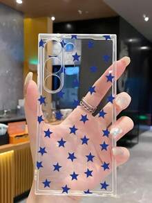 1件裝高級藍色小星星軟手機保護殼，適用於 Honor Galaxy A04e/12/A13/A14/A34/A50/A52/A53/A54/S21/S22/S23/S24/S25/S25Ultra/S25FE/S26/S26 PLUS/S26 ULTRA/S26 EDGE/ 6A/7A/8A/ 12T/13T/15T/15 TPRO - 無色 - 查看 5
