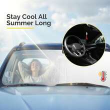 Aesthetic Portable Universal Car Windshield Sunshade , Efficient Sun Protection, Foldable Windshield Sunshade, Suitable For Most Vehicles, Easy To Store, Heat Insulation, Car Accessories Interior, Windshield Sun Shade - Multiple Styles - View 6
