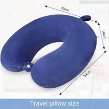 Travel Pillow Neck Pillow Airplanes Foam Neck Pillow Traveling, Car, Home, Flight Portable Pillow Sleeping Provide Neck Support Rest - 鮮豔的藍色 - 查看 3