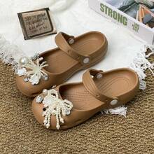 Glitter Ballerina Clogs Women's Platform Slippers EVA Summer Sandals Non-Slip EVA Multi-Color Home Beach Shoes - Pink - View 5