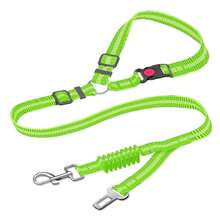 Adjustable Thick Striped Nylon Large Dog Car Safety Harness - Suitable For Car Travel - Multicolor - View 15