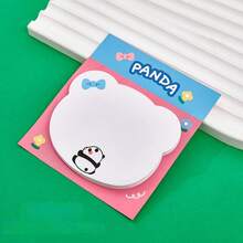 4pcs Cartoon Panda Shaped Sticky Notes, Cute Memo Notepad - Multicolor - View 7