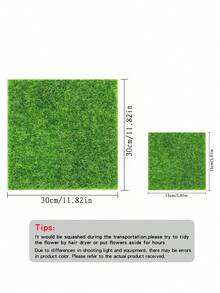 1/3/5pcs Vivid Green Artificial Grass Tiles, Ideal For DIY Decor, Realistic Texture And Detailed Leaf Effect, Perfect For DIY Projects, Birthday Gifts, Holiday Decorations, Miniature Fairy Gardens, Christmas And Easter Decorations - Multicolor - View 3