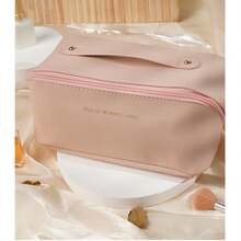 Bolsa de cosméticos impermeable de gran capacidad, es un organizador de cosméticos portátil para viajes con asas y compartimentos. Es adecuado para almacenar cosméticos, artículos de tocador, productos de cuidado de la piel y artículos de cuidado personal. La bolsa de aseo portátil de parte superior plana es perfecta para llevar productos de cuidado de la piel, brochas y artículos esenciales de viaje. Ideal para equipaje de mano, maletas o encimeras de baño. Un imprescindible para volver al colegio, es un regalo práctico para fiestas para mujeres - Multicolor - Ver 13