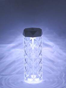 1pc Crystal Diamond Dual-Function Humidifier - Multi-Color Gradient Atmosphere Light, Portable Humidifier, Equipped With Multi-Color Gradient Night Light, Dual Spray Modes, Ultra-Silent, Suitable For Use In Bedrooms, Offices And Travel. - Seven-color Crystal Table Lamp - View 12