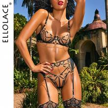 Ellolace Luxury Sexy Lingerie To Catch Hot Erotic Customes Sexy Female Complete Daring Lace Adult Outfits New Call Of The Night - Black Nude - 查看 6