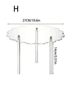 1pc/4pcs Acrylic Round Cake Stand, Party/Birthday Dessert Display Stand, Transparent Crystal Display Stand - Clear - View 12