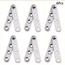 6pcs 360 Degree Rotating Concealed Heavy Duty Hinges, Stainless Steel Embedded Hardware Accessories Suitable For Cabinets And Doors - 6PCS - View 8