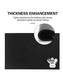 Hair Salon Tool Station Silicone Non-Slip Mat Storage Scissor Mat Bar Table Heat Insulation Mat Black Silicone Mat For Barbershop Use - Black - View 3