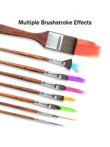25pcs High Quality Nylon Paint Brush Set With Portable Storage Bag, Watercolor Acrylic Painting Tools, Suitable For Artists, Portable Art Supplies Kit | Durable Brushes And Storage Bag, Ideal For Professional Art Creation - Sets - View 7