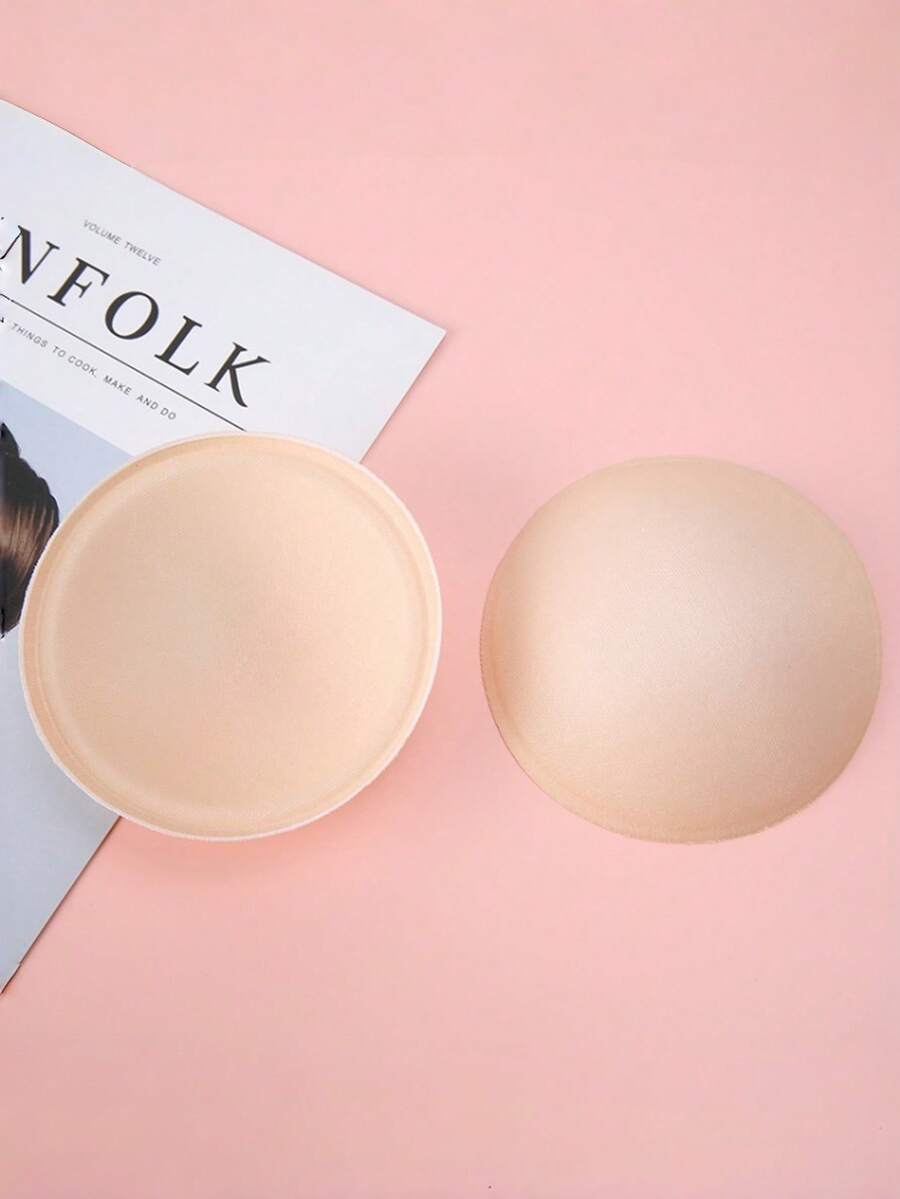 Bộ 1 miếng độn ngực cỡ 11cm, 11.5cm, 12.5cm, miếng lót ngực nhỏ, có thể tháo rời và giặt được, giúp tăng độ dày vòng một, phụ kiện áo ngực và đồ lót. - Màu be - Xem 1