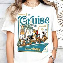 Disney Women's Fit T-S The Theme Of "Mickey Mouse" Disney Road Run, In The Form Of A Nine-Square Cartoon, Presents The Sports Shapes Of Mickey, Minnie, Donald Duck, Chichititi And Other Characters, With Mickey, The Protagonist In Running Shoes, Printed (Authorized By Disney. Mickey Mouse) Disney Cruise Theme, Showing The Mickey Family Wearing Winter Clothes On The Disney Wonder Cruise, With Lighthouse, Palm Trees, Snowflakes And Other Elements, Marked "Alaska Cruise 2026", A Group Of Elegant Ladies, Ladies' Cotton T-Shirts, Soft, Comfortable And Breathable, Suitable For Daily Wear, Shopping, Travel, Parties And Home Use. Clothes The Slogan "In My RunDisney Era" Below, And A Group Of Elegant Ladies And Ladies' Pure Cotton T-Shirts With Soft, Comfortable And Breathable Fabrics, Which Are Suitable For Daily Wear, Shopping, Travel, Parties And Home Use. Clothes Of The Same Style For Men And Women, As Well As Lovers' Styles, Are Also Suitable As Exquisite Gifts. Every Woman Should Have One. - trắng - Xem 6
