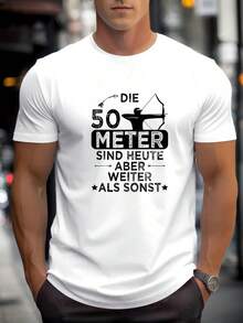 Camiseta Casual de Manga Corta con Tema de Tiro con Arco para Hombres, Adecuada para Eventos al Aire Libre y de Tiro con Arco en Verano - Camiseta de Cuello Redondo de Color Sólido con Diseño de Tiro con Arco, Cómoda para Entusiastas y Competiciones de Tiro con Arco - Blanco - Ver 1