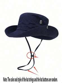 Outdoor Wide Brim Breathable Sun Hat, Unisex Sunscreen Hat For Hiking, Couple UV Protection Cap - Multicolor - View 10