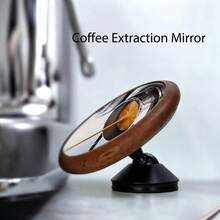 1pc Bottomless Portafilter Espresso Extraction Mirror, Used To Observe The Flow Rate Of Espresso, Reflective Coffee Machine Tool - Walnut Wood Mirror Coffee Accessory - (Item No.Y22146WS) Silver Round Shape Mirror - View 7