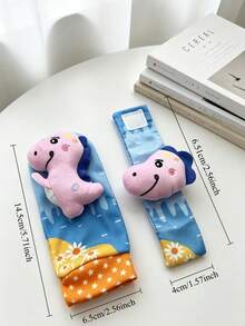 4pcs Baby Wrist Rattle Socks Toys, Newborn Socks Toys Ankle Discovery And Wrist Rattle Set, Soft Sensory Toys Suitable For Infants And Newborns, Halloween - Multicolor - View 2