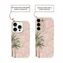Fashion Print Cell Phone Case 20261pc, TPU Material, Summer Rose Tree Design, Compatible With/Compatible With 17 Pro, International Version, Not The National Version - White 2 - View 6