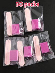 50/20/10/5pcs Glitter Pink Dual-Use Disposable Mini Nail Buffing & Polishing Block Set, Nail Buffing & Polishing Blocks, Professional Nail Art Set - Multicolor - View 29