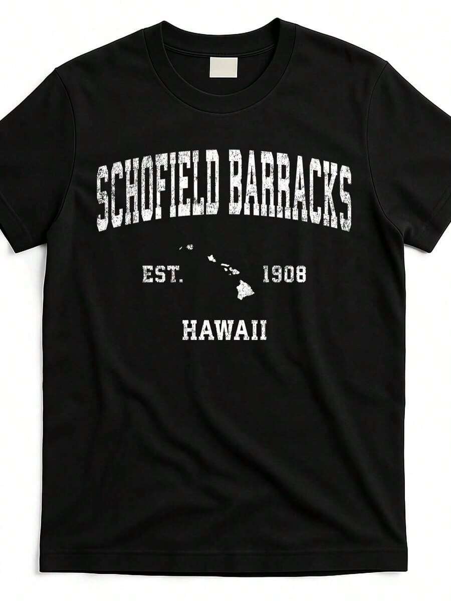 schofield barracks hawaii hi vintage established sp t shirt sbh7599589 at black product imageCamia deptiva de suave, cte atlético, cuello redondo, cómoda para crer, entrenar, ropa de calle y atuendos casuales de diario. - Blanco - Ver 1