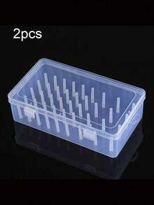 42-Slot Transparent Plastic Sewing Thread Storage Box - Multifunctional Storage Box Suitable For Small To Medium Spools, Suitable For Craft Room And Travel, White Fabric Box With Transparent Compartments, Spool Storage Box, Storage And Organization, Sewing Rack, Large Capacity Portable, Suitable For Sewing Storage, Knitting Crafts, Sewing Supplies, Embroidery Accessories, Adult Crafts, Desktop Storage, Art Supplies, Grandma Gift - Multicolor - View 16