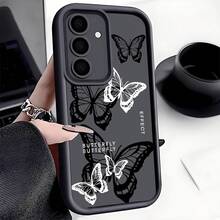 Funda de teléfono a prueba de golpes con gráfico inspirador de mariposa, compatible con iPhone, Honor - Negro 7 - Ver 2