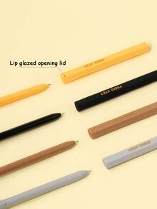 2支可愛貓咪凝膠筆，0.5mm細尖黑墨水，口紅形中性筆，適合辦公、學習、返校禮物 - 預設 - 查看 5