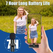 Wireless Clip-On Microphone, Compatible With IPhone And Type-C Interface, 2.4G Ultra-Low Latency Noise Reduction Chip, Suitable For Live Streaming, Interviews, Song Recording, Video Podcasts And Content Creators, 50mAh Rechargeable Battery - View 8