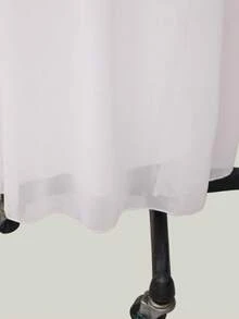 Vestidos blancos para mujer, top de encaje puro, vestido de novia largo con diseño abierto: un elegante vestido de novia adecuado para ceremonias y recepciones. Vestidos elegantes de mujer - Blanco - Ver 7