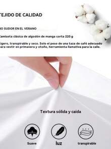 Camiseta De Gama Alta Utopia Para Hombre - Blanco - Ver 4