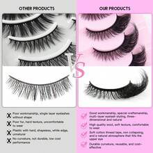 5Pairs Fox Eye Outer Corner Elongated Strip False Eyelashes, Wispy Fluffy Faux Mink Lash Extensions, Thin Soft Band For Comfort All-Day Wear & Lifted Eye Contour Effect, For Daily Makeup, Party & Photo Shooting Styling, Eye Makeup Accessory - Black - View 6