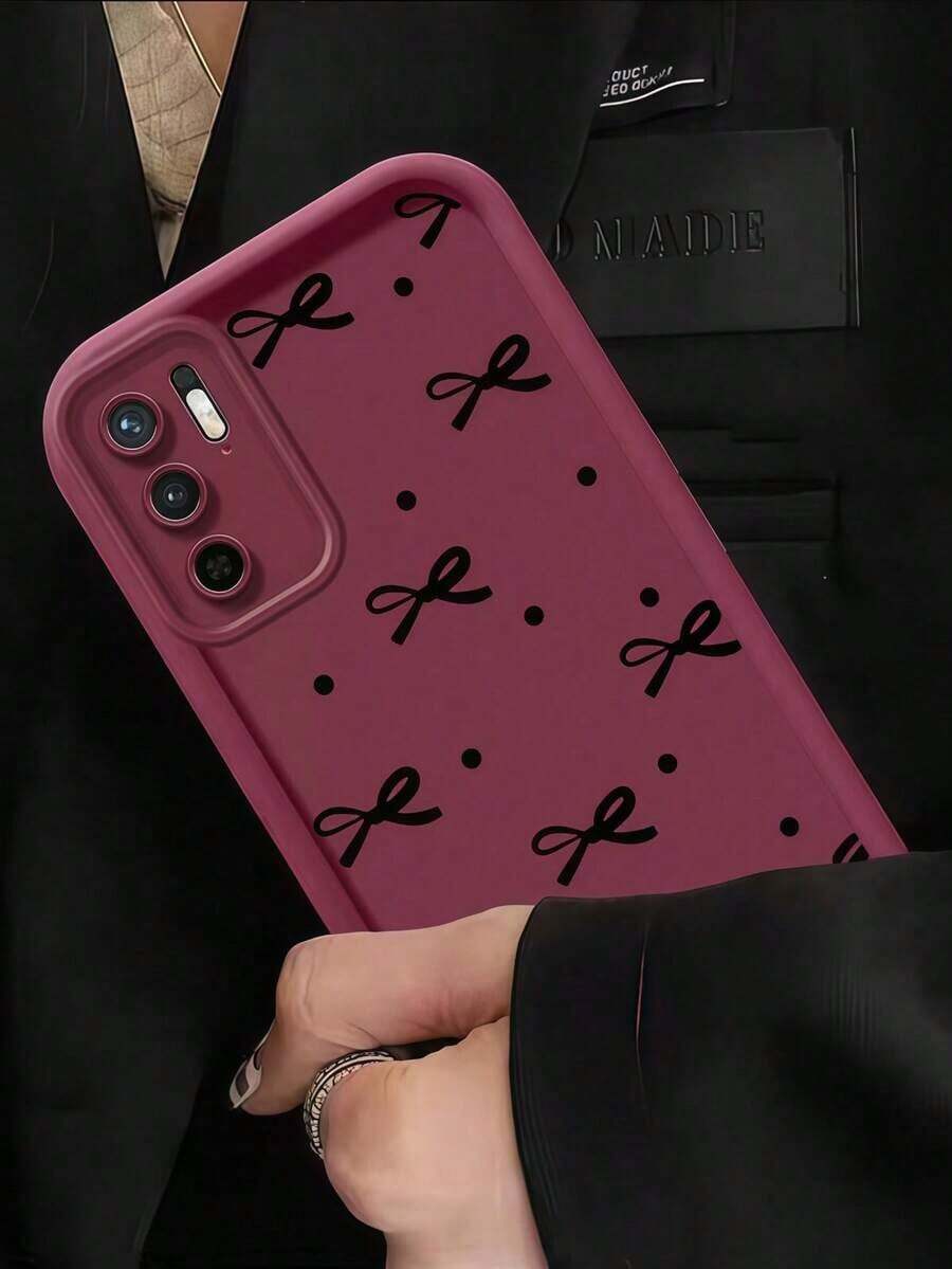 1 Piece Minimalist Creative Personalized Cute High-End Mobile Phone Case, Compatible With Samsung S25Ultra/S25Plus/S25/S25FE/S24Ultra/S24Plus/S24/S24FE/S23Ultra/S23FE/S23/S23+/S22Ultra/S22/S22+/S21Ultra/S21FE/S21/S21+/S20Ultra/S20FE/S20/S20+/A73/A72/A55/A54/A53/A52, Compatible With Redmi Note 14 Pro+ 5G, P30, Compatible With Honor X6b, Compatible With OPPO A74, Compatible With Realme C53, Compatible With Realme Narzo N53, With 2D Bow, Polka Dot, Eye, And Layered Design, International Version, Not The Domestic Version - 波爾多 - 查看 1