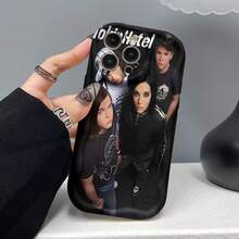 Funda para teléfono - 1 unidad de funda para teléfono con borde ondulado y rizado, diseño de estilo de moda de miembro de la banda Tokyo Hotel, que muestra un estilo rock único, adecuada para iPhone 17/16E/16/15/14/13/12/11/8/7 Pro/Pro Max/Plus/X/Xs/Xr/Xs MAX, protección de lente. - Color mixto 1 - Ver 7