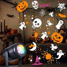Halloween LED Projector Light Pumpkin Ghost Bat Skeleton Dynamic Projection Lamp USB Plug In Indoor Outdoor Party Haunted House Decor - USB Halloween Projector Light - View 7