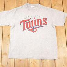 1 Vintage Minnesota Twins Graphic Tee, 1991 World Series Champions - Made In USA - Single Stitching - Baseball - 90s Streetwear - Sportswear. 180g Cotton, 100% Cotton. - 白色 - 查看 1