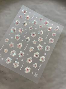 花卉美甲貼紙,1片 5D 浮雕自黏式 DIY 美甲貼紙與貼花 - 女孩與女性美甲用品與美甲飾品 - 春夏美甲藝術居家沙龍 - 彩色 - 查看 14