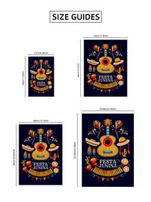 1pc Frameless Brazilian 'June Festival' Forró Music Wall Art Canvas Poster Print, Vibrant Folk Art Decor For Apartment, Bedroom, Dorm, Home Office Classroom, Room Decor Bedroom Prints For Wall, Posters, Vintage Decor & Best Gift Choice - Cartoon - View 8