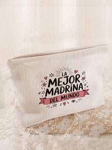 Novel And Unique Godmother Makeup Bag, Travel Storage Bag, Makeup Bag, Large Capacity Cosmetic Storage Bag Suitable For Lipstick, Brushes, Skincare, Phone, Coins, Swimwear, Small Items, Multi-Functional Home, Gift, Vacation, Toiletry Bag, Student Makeup Bag, Back To School Supplies, Cosmetic And Toiletry Storage, School Supplies, Storage Bag, Room Decor, Mother's Day Gift - Multicolor - View 4