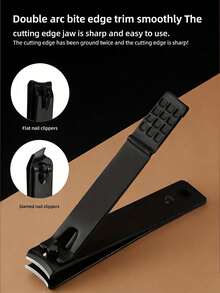 7pcs Stainless Steel Black Manicure Set, Suitable For Hand And Face Personal Care - Black - View 8
