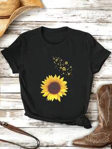 Women T-Shirts - Black - View 2