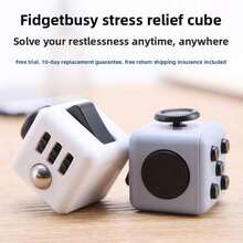 1pc Classic Stress Relief Magic Cube Toy, Portable Pocket Finger Cube, Adult & Teenager Office Desk Relaxation Sensory Toy - Multicolor - View 4
