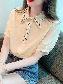 Women Blouses & Shirts - Blue - View 2